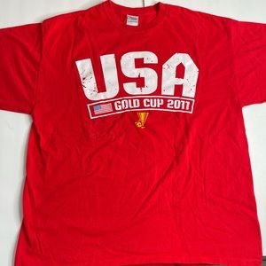 Gold Cup 2011 red USA T-shirt - mens Size XL